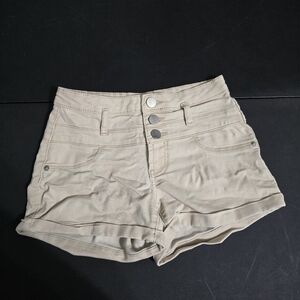 No Boundaries Beige Mid Rise Shorts Juniors Size 3
